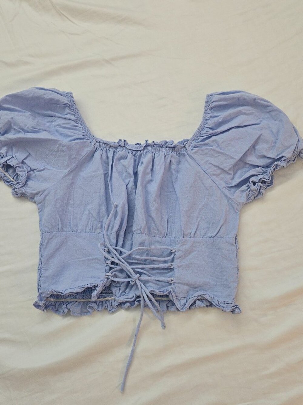 Blue crop top
